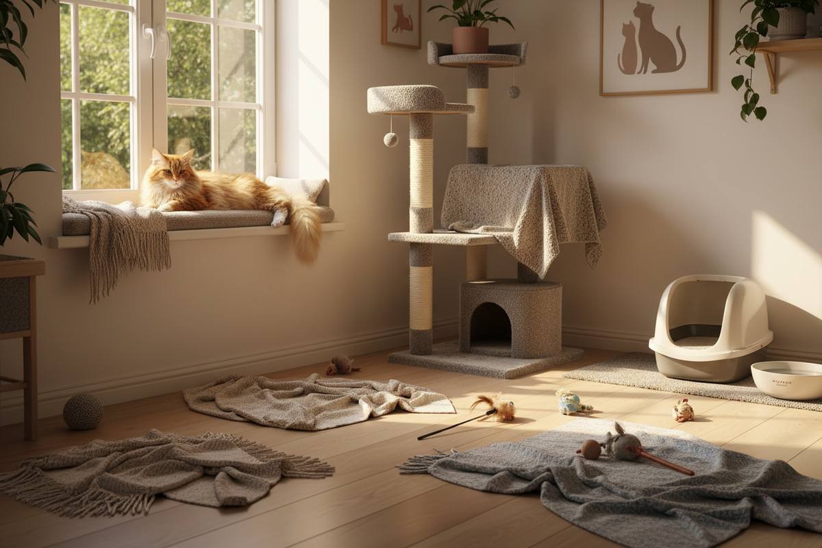 How to Create a Safe and Comfortable Indoor Cat Environment