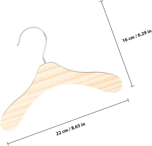 10pcs 8.66-inch Wear-Resistant Wooden Pet Hangers - Image 2