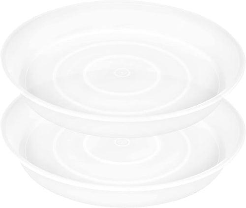 2 Pack of 12 inch Plant Saucer, 1.7" Depth Tray, Large Deep Garden Plastic by Bleuhome