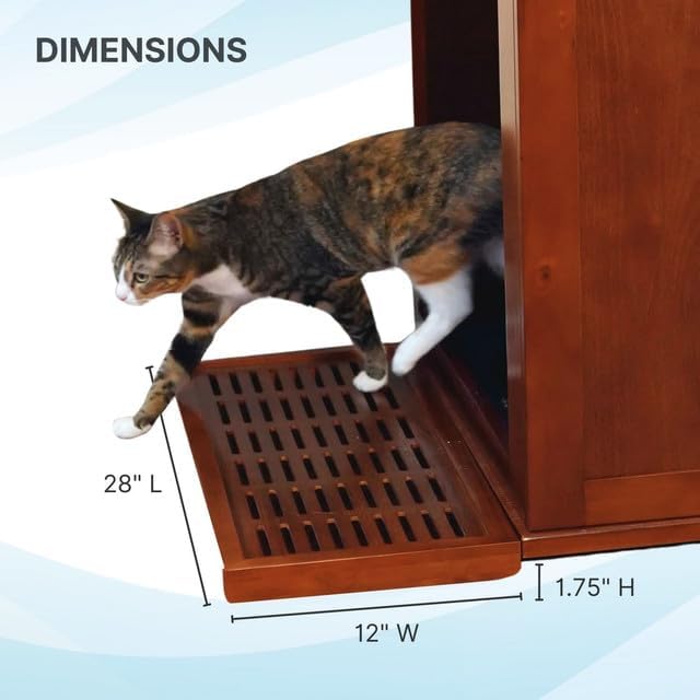 Refined Self Cleaning Litter Box Cabinet-Litter Catch Espresso - Image 5
