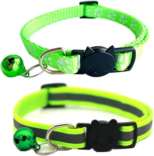 2 Pack Cat Collars Quick Release Reflective Kitten Collar by Unknown