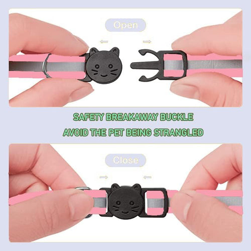 2 Pack Cat Collars Quick Release Reflective Kitten Collar - Image 2