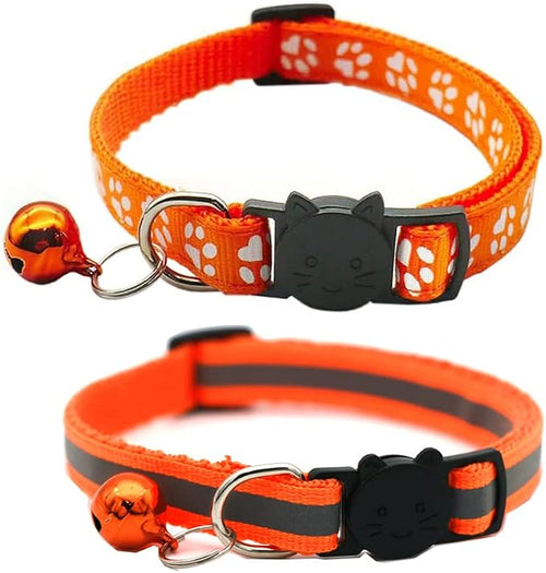 2 Pack Cat Collars Quick Release Reflective Kitten Collar by Unknown