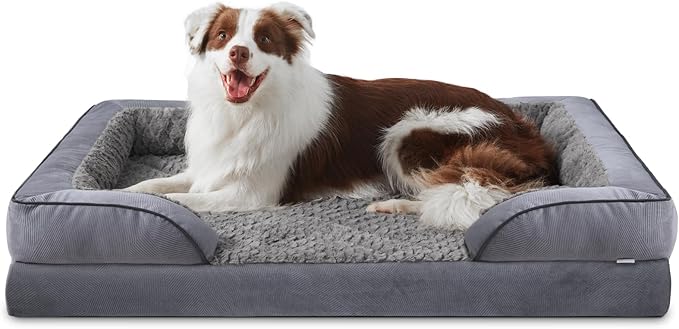 INVENHO Orthopedic Large Dog Bed, Washable Waterproof, Egg-Crate Foam Dog Couch by INVENHO