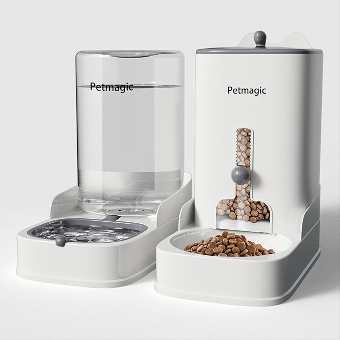 Gravity cat Feeder by Petmagic is a 3.6L Large-Capacity cat Food and Water Bowl by Unknown
