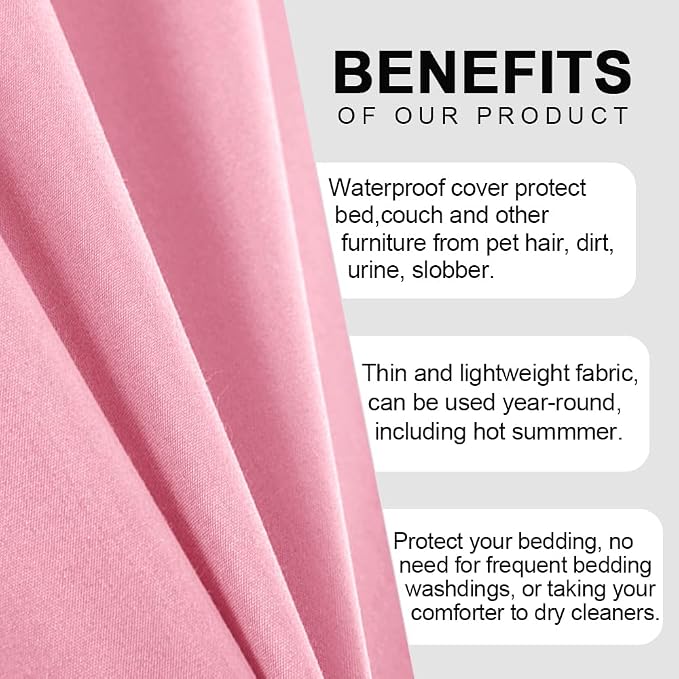 DUJUIKE Waterproof Bed Cover for Dog and Cats, Pet Hair Resistant Bed Sheet - Image 7