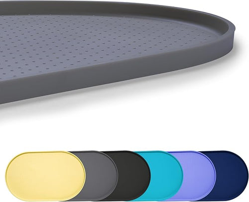100% Waterproof 0.5" Raised Edge BPA Free Silicone Dog Food Mat, Pet Cat by Yacee