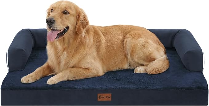 Orthopedic Dog Beds for Extra Large Dogs, Waterproof Egg Crate Foam XL Dog Bed by CasaPaw