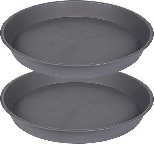 2 Pack of 14 inch Plant Saucer, Heavy Duty Round Plastic Plant Water Tray by Bleuhome