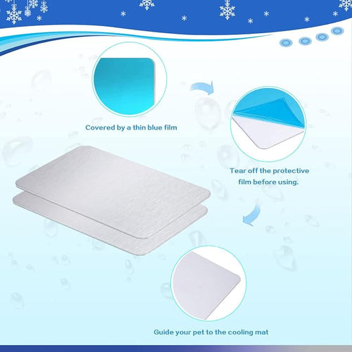 11.8x7.9 IN Pet Cooling Mat for Rabbit, Guinea Pig & Other Small Pets - Image 2