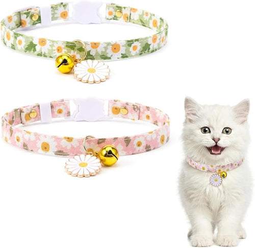 2 Pack Cat Collar Breakaway, Daisy Collar by Unknown