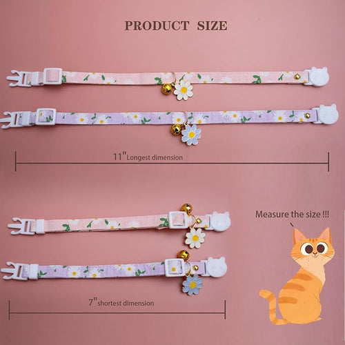 2 Pack Cotton Breakaway Cat Collars - Image 2