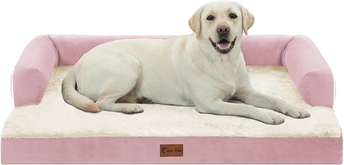 Orthopedic Dog Beds for Extra Large Dogs, Waterproof Egg Crate Foam XL Dog Bed by CasaPaw