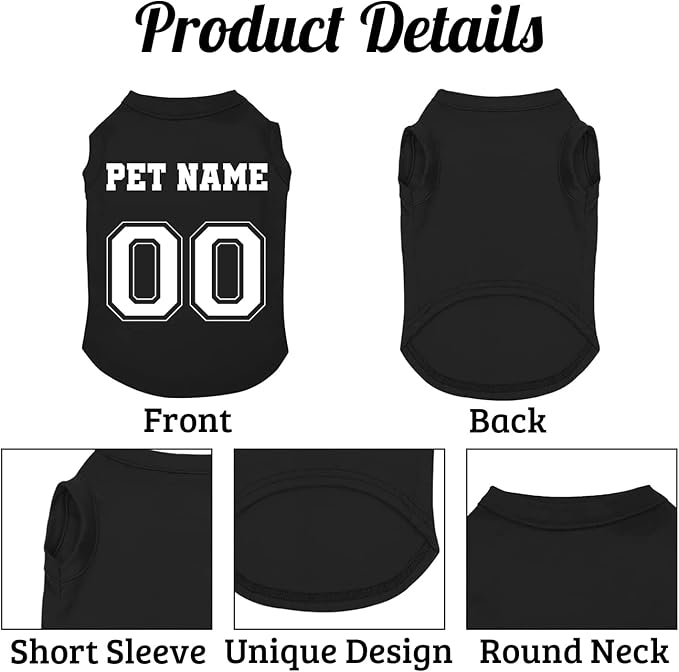 Customized Dog Jersey Shirt, Breathable Doggy Football Tee, Lightweight - Image 3