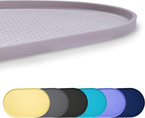 100% Waterproof 0.5" Raised Edge BPA Free Silicone Dog Food Mat, Pet Cat by Yacee