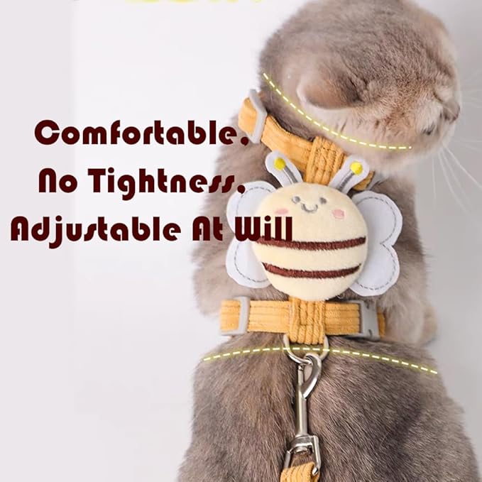 Cat Harness and Leash Set, Cat Harness Escape Proof, Rabbit Harness and Leash - Image 5