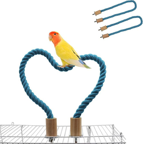 2 Pack Rope Perch, Cage Stand Pole Accessories, Climbing Toy by Dnoifne