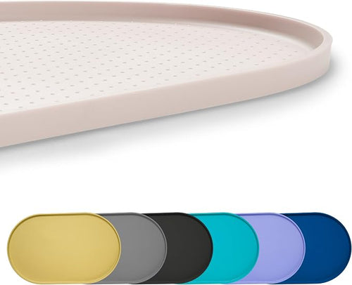 100% Waterproof 1.0" Raised Edge BPA Free Silicone Dog Food Mat, Pet Cat by Yacee