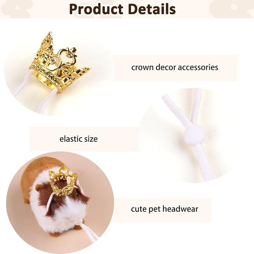 1PCS Crown Tiara Headband for Cat Dogs Puppy Birds Ducks Chicken Rabbit Hamster - Image 2