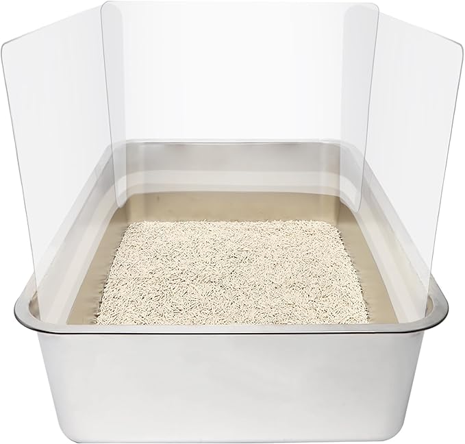 9PCS Cat Litter Box Pee Shields, Transparent Easy Clean Splash Guard by Allcomersarefriends