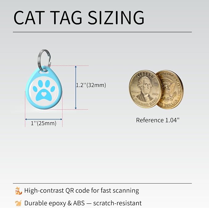 Peace of Mind for Cat Owners: 2-Pack QR ID Tags. The Microchip Backup That - Image 2