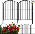 Decorative Garden Fence 17in x10ft, 10 Pack Rustproof Metal No Dig Fence Animal by Thrivinest