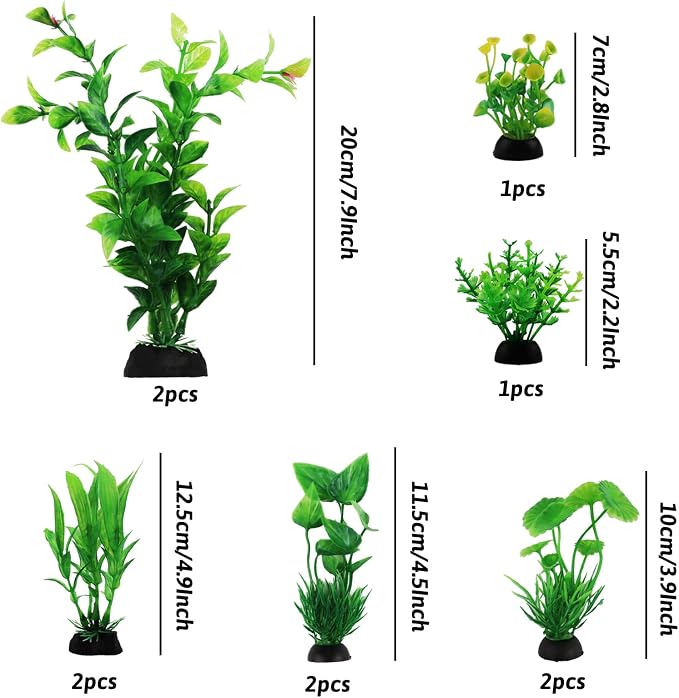 PietyPet Fish Tank Accessories Green Plants, Aquarium Decor Plastic Plants - Image 2