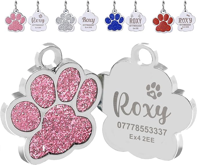 EDSG Cat Dog Tags Personalized for Pets, Dog Name Tags Cat Name ID Tag by EDSG
