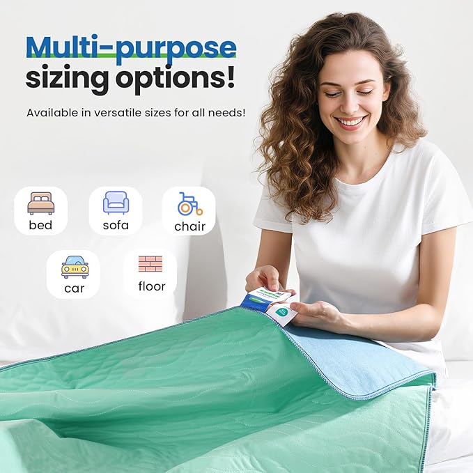 Noovirum® Washable Underpads 34"x36" -Reusable Incontinence Pads - Image 6