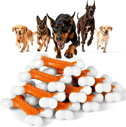 10-Pack Dog Toys for Aggressive Chewers Large Breed, Tough Bones, Nylon Puppy by KserooDogToys