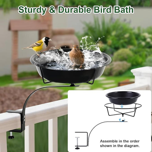 10.6-Inch Bowl Deck Mounted Bird Bath - Image 2