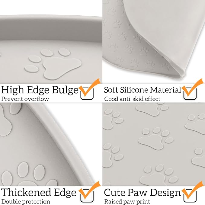 KPWACD Dog Food Mat Anti-Slip Bowl Mats - Image 4