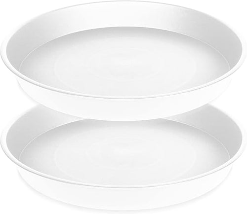 2 Pack of 19 inch Plant Saucer, 2.7" Depth Tray, Large Deep Garden Plastic by Bleuhome