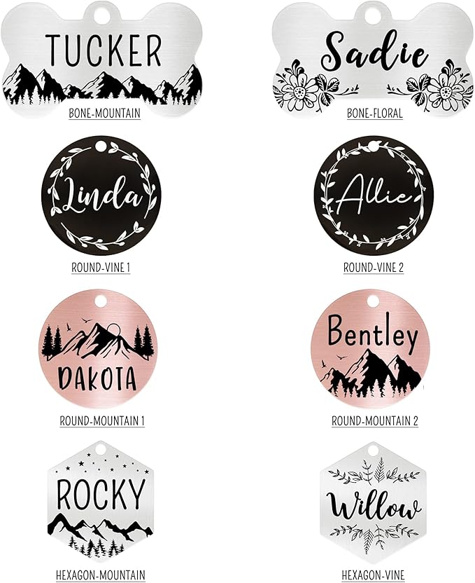 Ultra Joys Stainless Steel Personalized Dog & Cat Tags, Custom Engraving Front - Image 5