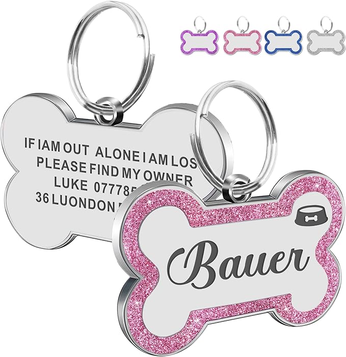 Dog Tags Personalized for Pets Dog Name Tags Personalized Dog Tag Engraved by EDSG