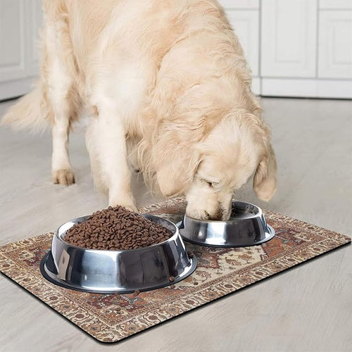 2 Pack Dog Food Mats for Floors, Absorbent and Quick-Drying Pet Cat Food Mat - Image 2