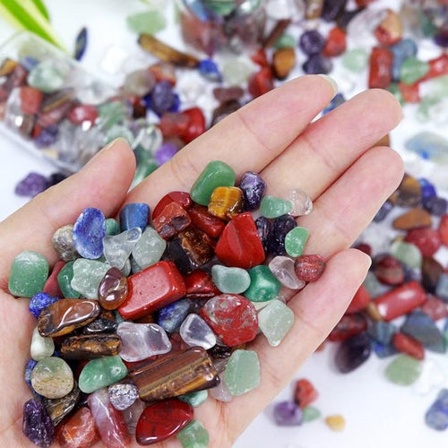 1lb 7 Chakra Aquarium Gravel Rocks Natural Tumbled Healing Crystal Chips Bulk - Image 2