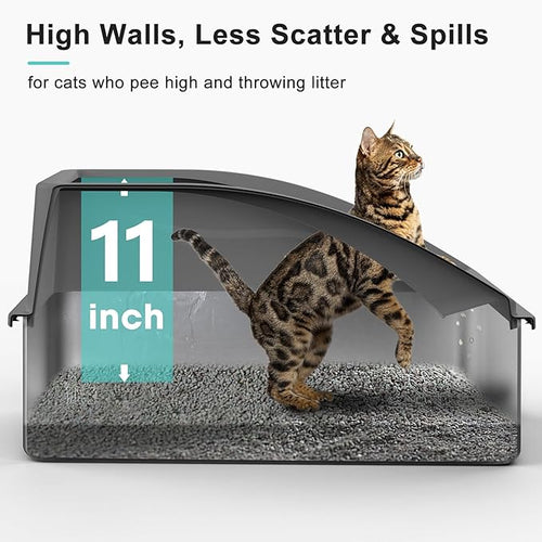 2 Pack Stainless Steel Litter Box | XL Enclosed Cat Litter Boxes - Image 2