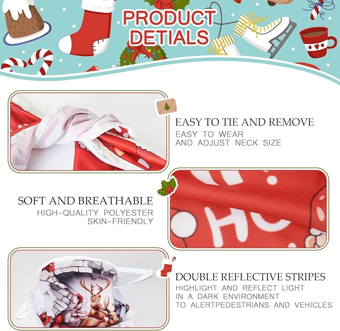 Christmas Dog Bandanas Santa Claus Dogs Scarf - Image 4