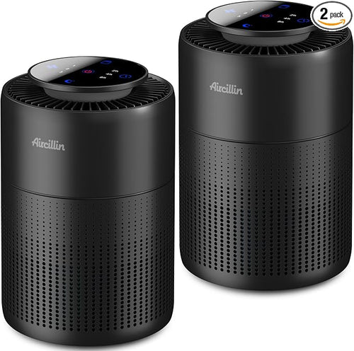 2 Pack Air Purifiers for Home Bedroom H13 True HEPA Air Filter Cleaner by Aircillin