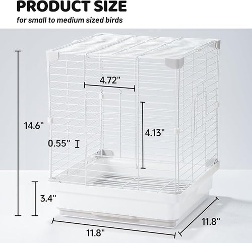 14.6" Portable Travel Bird Cage, Parrot Cage, Ample Room - Image 2