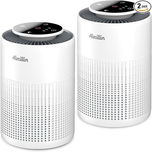 2 Pack Air Purifiers for Home Bedroom H13 True HEPA Air Filter Cleaner by Aircillin