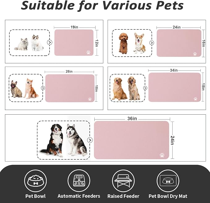 Dog Food Mat - Absorbent Cat Mat - Image 4