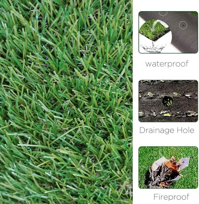 ALTRUISTIC Artificial Grass 8FTX67FT, Realistic Fake Grass Deluxe Turf - Image 4
