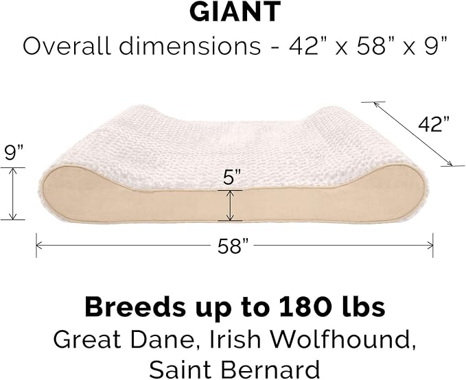 Furhaven Replacement Dog Bed Cover Ultra Plush Faux Fur & Suede Contour Luxe - Image 3