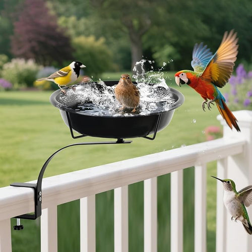 10.6-Inch Bowl Deck Mounted Bird Bath by Unknown