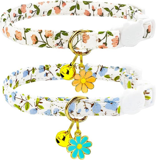 2 Pack Cotton Breakaway Cat Collars Set by Unknown