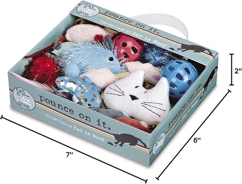 12-Piece Pounce Toy Gift Box – Pounce on It Assorted Toys Keep Cats and Kittens - Image 2