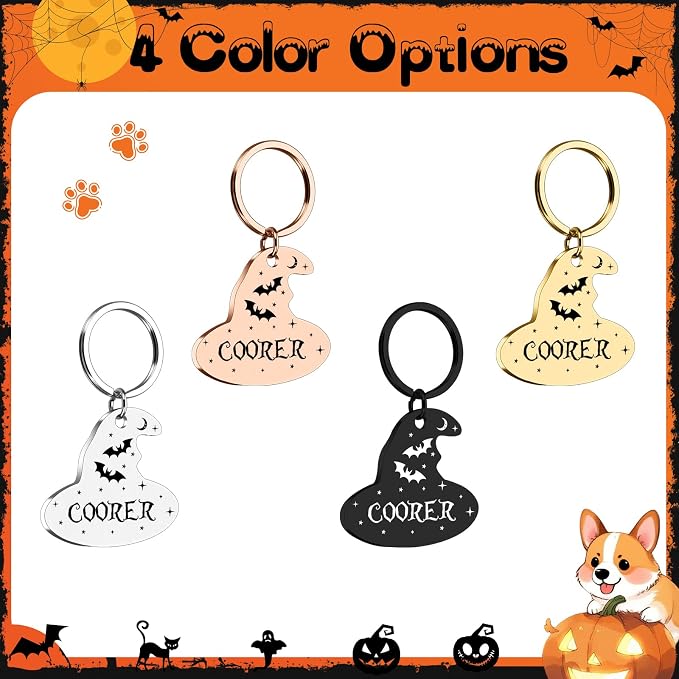 Personalized Pet Tags for Dog Cat, Custom Halloween ID Tags for Dogs, Dog Name - Image 4