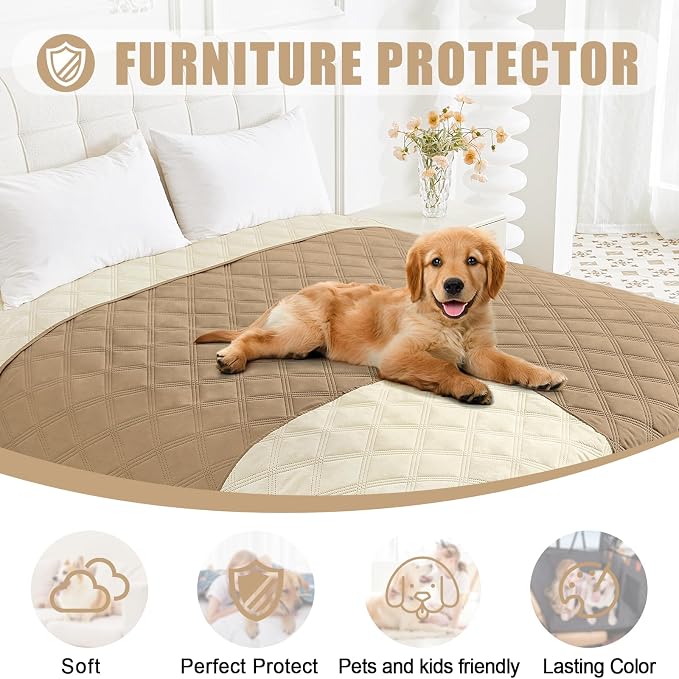 Smiry Waterproof Dog Bed Cover Blanket 82x120, Soft Reversible Pet Blanket - Image 8